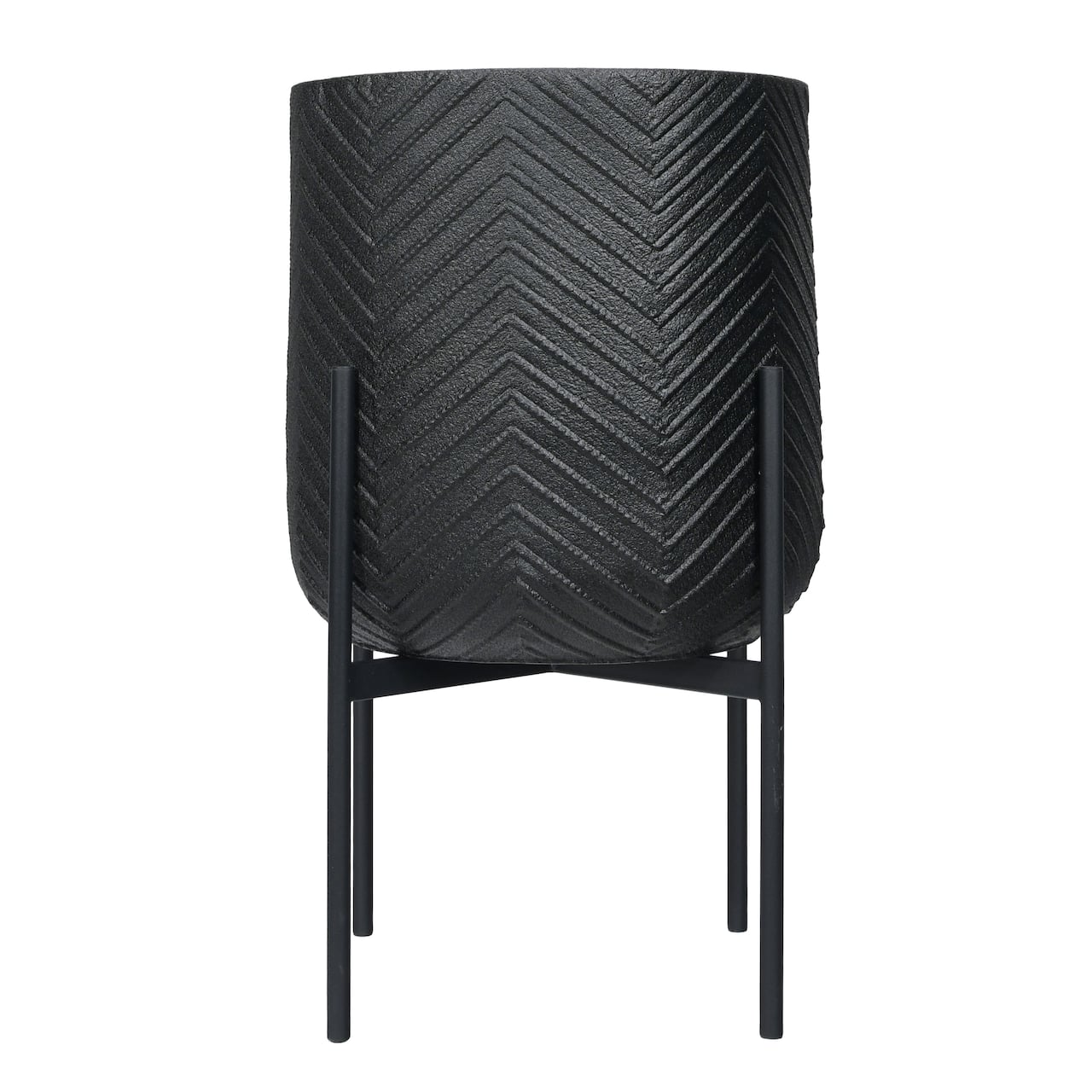 Hello Honey® 25.5" Black Metal Planter with Stand